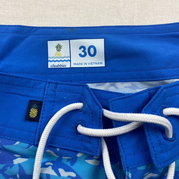 Chubbies Mens Size 30 Blue Orca Whale Surf Board Shorts - Picture 2 of 10